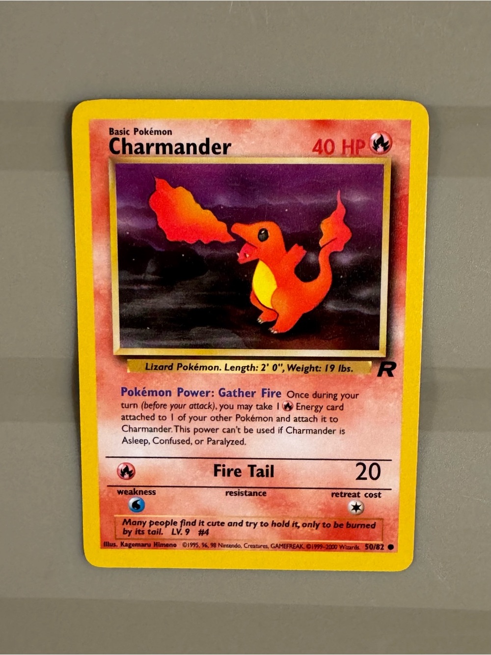 Pokemon Charmander Trading Card - Yellow, Orange, Red